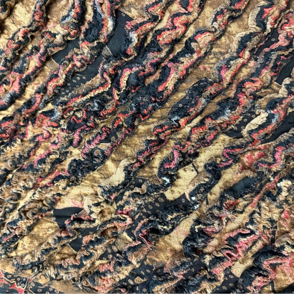 Rare Textured Multicolor Vintage Boho Grunge Whimsygoth Cardigan Size Large - Picture 6 of 6